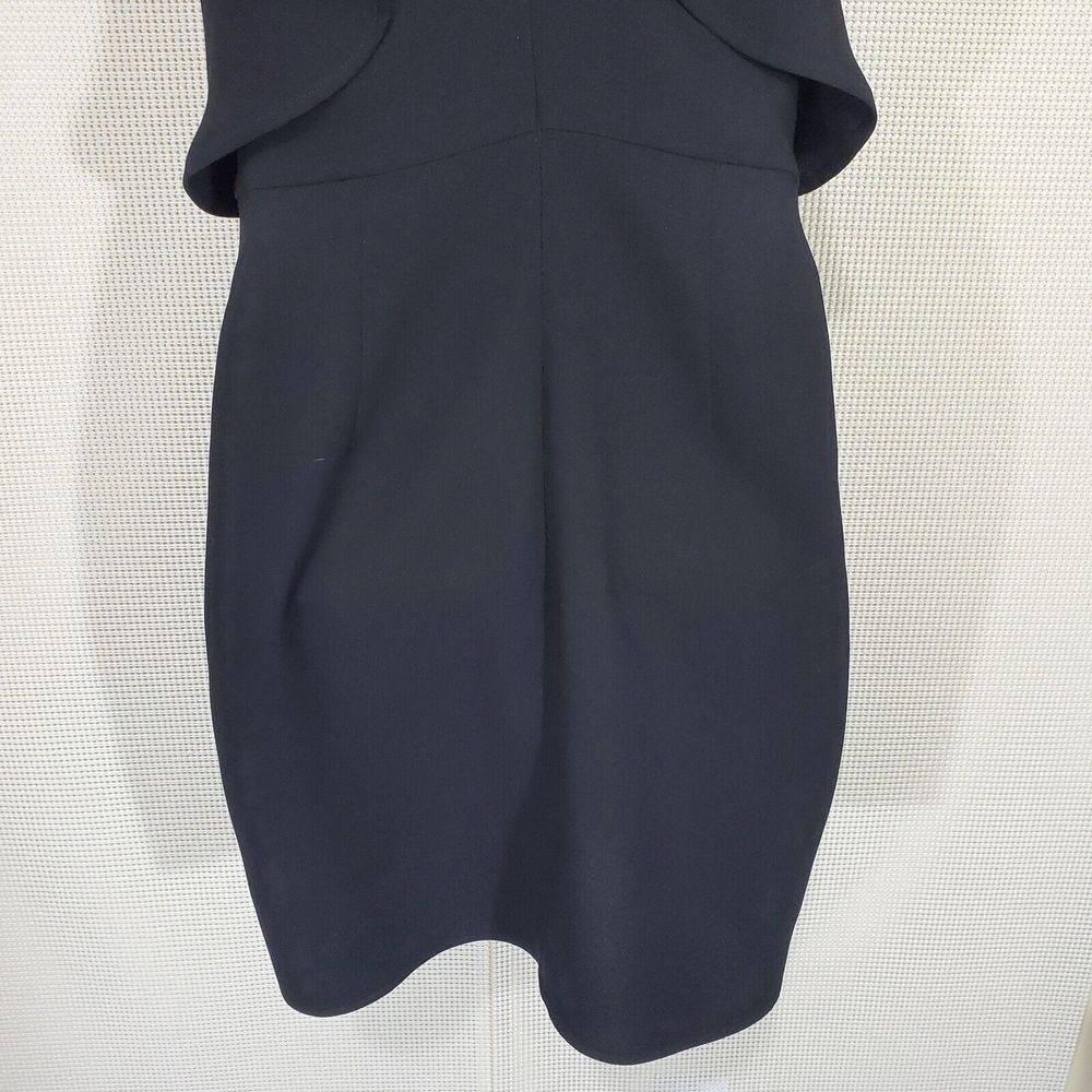 BCBGeneration Dress Womens 4 Black Halter Ruffled Sheath Cocktail Strappy - Picture 7 of 11